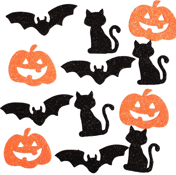 Sticker,Schaumstoff, glitzernd  x24